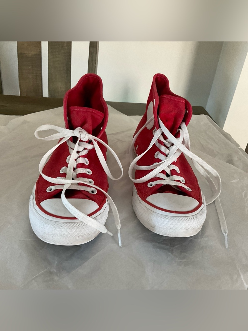 Sneakers, Converse, All Star, High Top Red woman 8.5